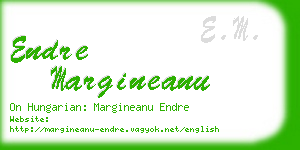 endre margineanu business card